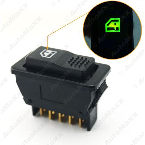 Interrupteur universel de lève-vitre électrique automobile 12-24 V, régulateur de lève-vitre électrique, interrupteur simple avec témoin lumineux