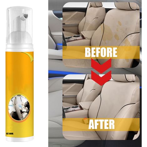 3Pcs Nettoyant Multifonction Mousse Décontamination Puissante Nettoyage Profond Intérieur Voiture Siège Volant (1/5)
