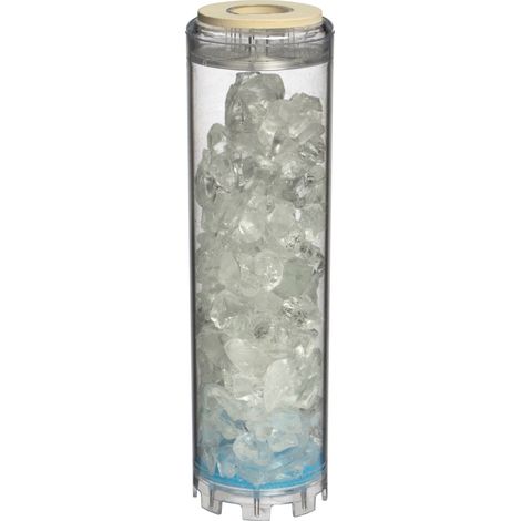 Apic – Cartouche filtrante anti-calcaire 9" 3/4 – Cristaux de polyphosphate – Cuve en verre 100% alimentaire – Efficacité 12 mois