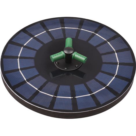 6-W-Solarbrunnen mit 360° drehbarer Düse, RGB-LED-Beleuchtung, batteriebetriebener Pumpe, automatischer Abschaltfunktion und Schwimmfunktion, 23 cm (9 Zoll)