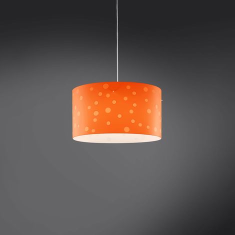 Lampadario Moderno Pois Polilux ® Arancione Materie Plastiche Bianco 5 Luci E27