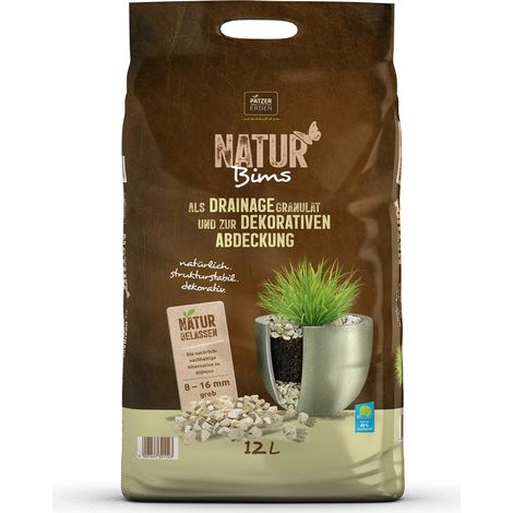 PATZER NATUR Bims Granulat Grob 8-16 mm - 12 Liter