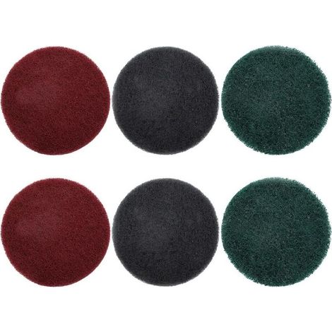 Tampons à récurer industriels en nylon de 12,7 cm de diamètre pour le nettoyage alimenté par perceuse Tampons abrasifs pour enlever la rouille, le polissage et le nettoyage (1/5)