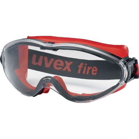 Uvex Ultrasonic Supravision Excellence Schutzbrille: Transparent/Rot-Schwarz (1/5)