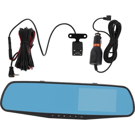 Rétroviseur Caméra Embarquée 10,9cm 1080P Double Caméra Enregistreur de Conduite avec Moniteur de Stationnement, Enregistrement en Boucle, Caméra de Recul (1/5)