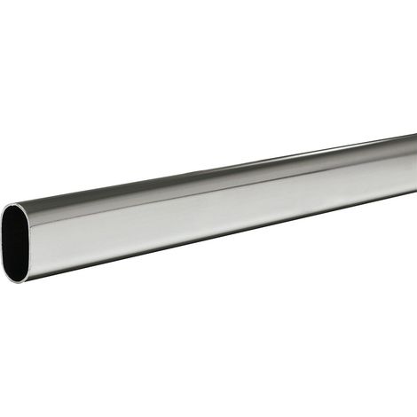 Schrankrohr oval 1000 mm Stärke 1,2 mm Stahl verchromt (1/2)