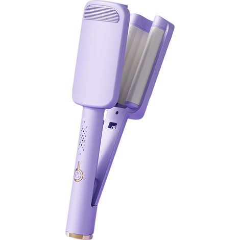 Rizador de pelo de 32 mm (1,25 pulgadas), crea rizos ondulados profundos, apto para cabello corto y largo, color morado (norma europea). (1/5)