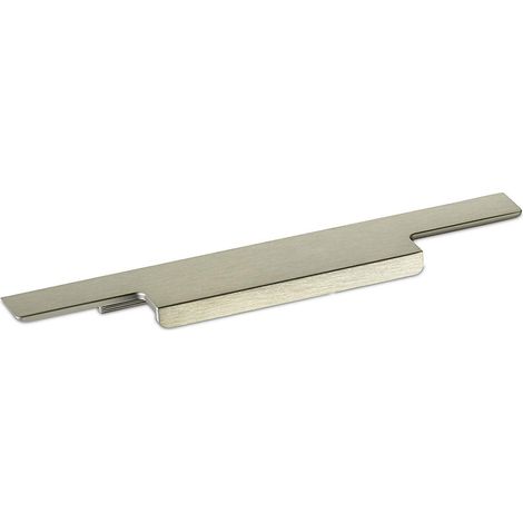 Griffleiste Slim Into 210 x 11 x 37 mm Aluminium edelstahlfarben eloxiert gebürstet ZUM EINFRÄSEN (Harpunenstegmontage) (1/5)
