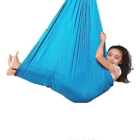 Balançoire sensorielle bleu ciel 1 x 28 m pour enfants et adultes balançoire apaisante (1/3)