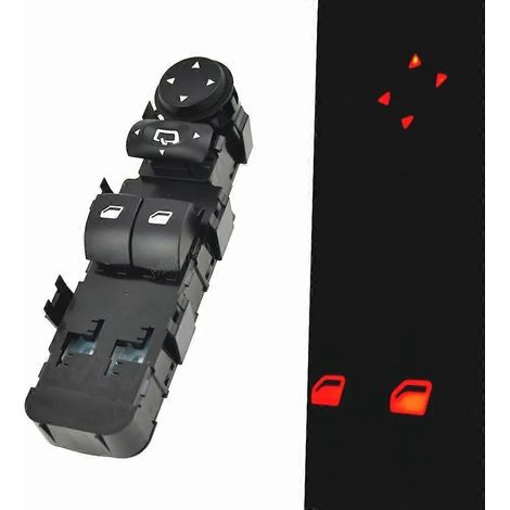 Interrupteur de lève-vitre électrique principal de haute qualité avec voyant rouge pour Citroën C4 Coupé 2007-2008 (réf. 6554.HE 9651464277) (1/5)