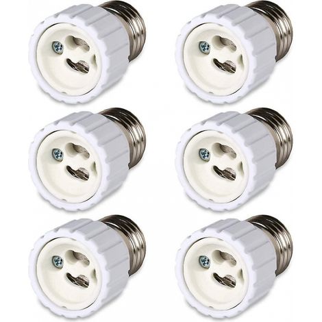 BEBUSINGOTO Paquet de 6 convertisseurs de douille à baïonnette E27 vers douille Gu10, 220-240 V [classe énergétique A] (1/5)