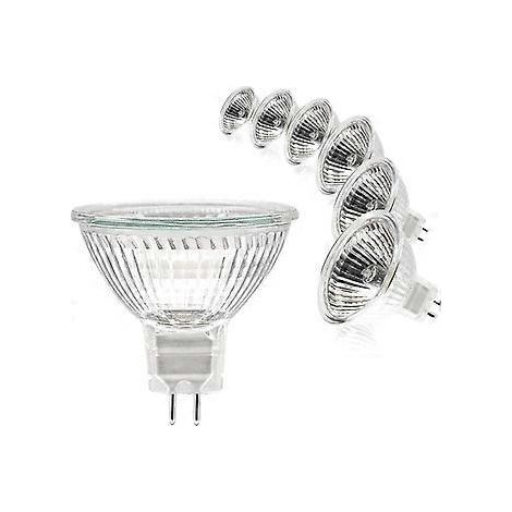 MR16-Spotlampe, 12 V, 20 W, dimmbar, GU5.3-Sockel, 2-Pin-Halogenlampe, warmweiß (2700 K), 6er-Pack