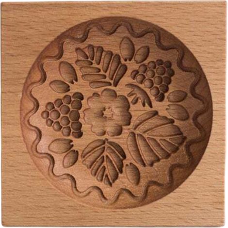 Emporte-pièces en bois à faire soi-même, moules à biscuits en bois sculptés en 3D, moules à biscuits décoratifs pour la pâtisserie (Noël, Thanksgiving, Halloween, Pâques).