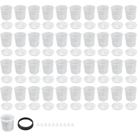 Ortviai Lot de 92 pièces : doublures jetables pour godet de pistolet peinture automobile 0-600 ml (F110806) (1/5)