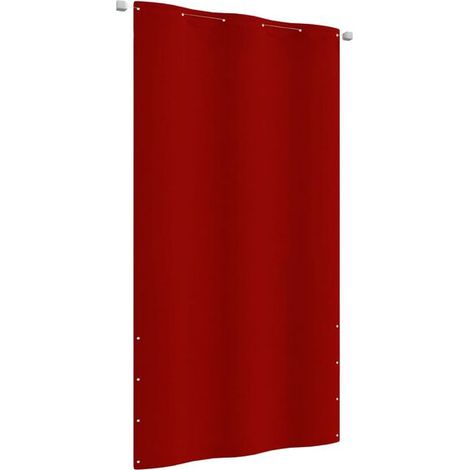 Paravent de balcon rouge, 120 x 240 cm, tissu Oxford (1/5)