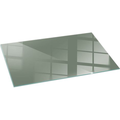 Elegante Hartglas Kaminbodenplatte Ofenglas Funkenschutzplatte für Kamin Hitzeschutz Schutzplatte Farbe Oliv 140x70 cm