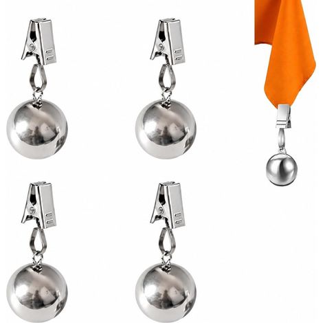 4 PièCes Attache Nappe De Table Exterieur - Poids Nappe De Table Exterieur - Poids pour Nappe De Table Exterieur - Convient pour Les Rideaux, Les Jardins, Les Balcons Et Les Pique-Niques (1/5)
