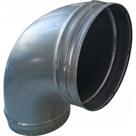 Codo ventilación Spiroflex dn 200 acero galvanizado 90° (1/3)