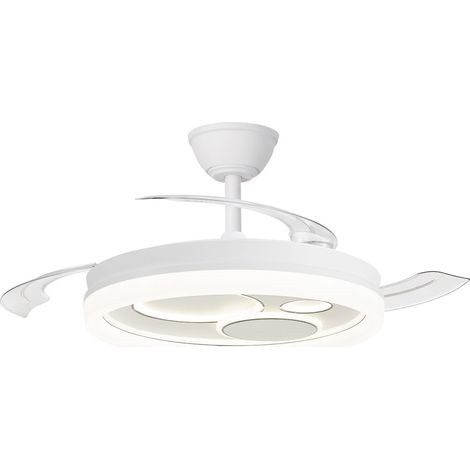 Ventilador LED aspas retráctiles Naira Eco Blanco 70W