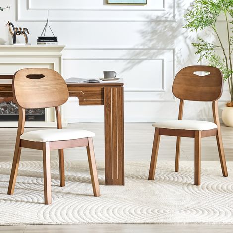 GagaChaise salle à manger x2 dossier ovale bois sans table (1/5)