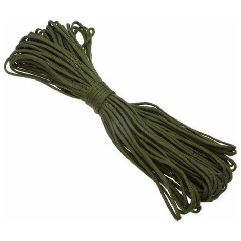 30.5M / 100Ft 7 Brins Corde De Parachute Corde Longe Outil De Survie D'Urgence En Plein Air, (Verte) (1/5)
