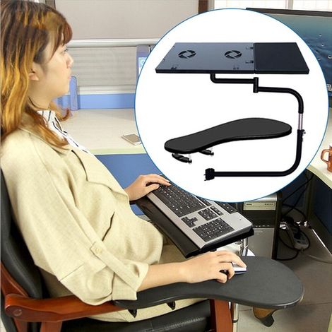 Adjustable Laptop Holder Mount Chair Keyboard Tray Keyboard Mount for Chair (1/5)