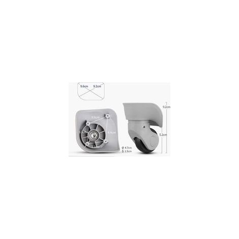 Roulettes valise Remplacement roues 2pcs gris, caoutchouc silencieux, multidirectionnelles Propriétaires de valises/bagages