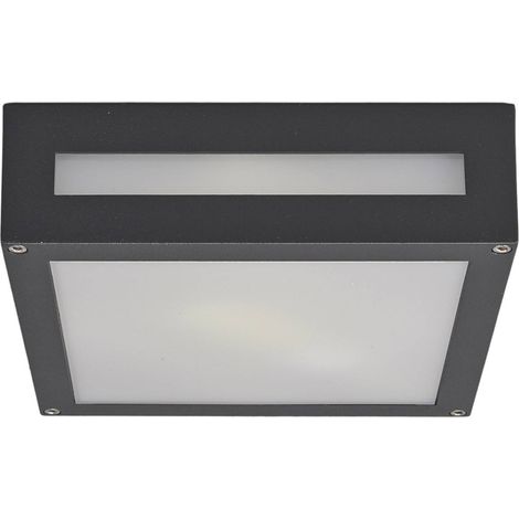 Lucande – Plafonnier d'extérieur en aluminium gris graphite – Indice de protection IP54 – Culot E27 – Puissance 15W – Pour éclairage terrasse et balcon (1/5)