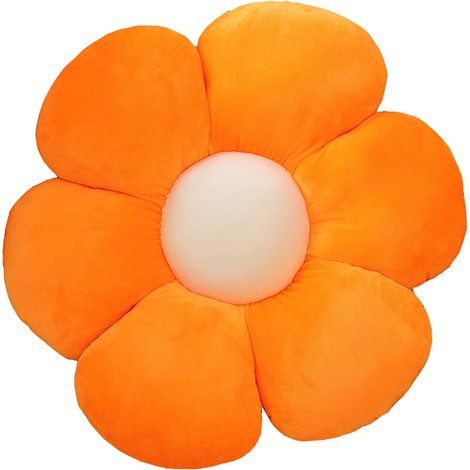 (30 cm, Orange) Blumenkissen, Bodenmatte, Sitzkissen, Sofakissen, Bettkissen, Dekokissen (1/3)