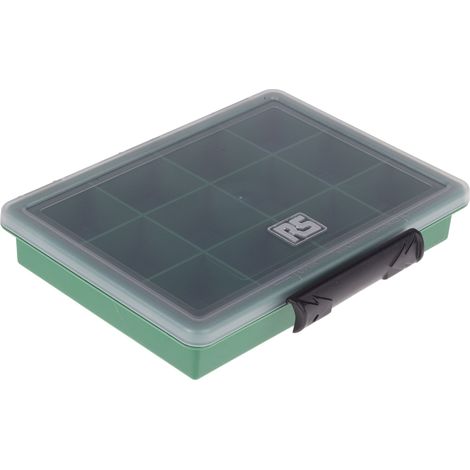 Rs Pro – Boite compartimentée 12 compartiments – Plastique PP résistant aux solvants – Dimensions 32mm x 175mm x 143mm – Rangement outils (1/2)
