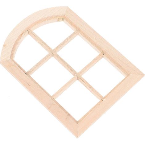 Ornement de cadre de fenêtre en bois pour décoration de fenêtre de maison de poupée, accessoire pour mini-maison (1/5)