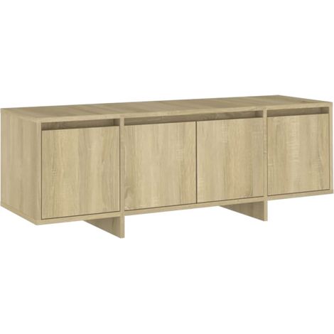 Mobile TV multimediale scaffale per televisione televisore buffet sala da pranzo soggiorno camera da letto rovere Sonoma 120 x 30 x 40,5 cm derivati del legno beige 020027463