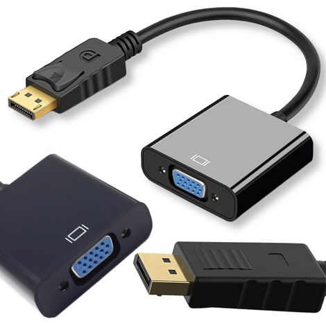 Adaptateur DisplayPort vers VGA, câble adaptateur convertisseur DP vers D-Sub (1/5)