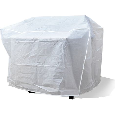 Terre Jardin – Housse de protection barbecue 120x70cm – En PEVA résistant aux intempéries – Compatible barbecues électriques et à gaz