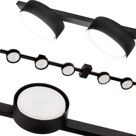 Lámpara de techo OVILO, luminaria halógena LED, 5x GX53, foco de pared LUMILED
