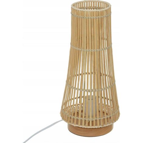 Atmosphera Mahé lámpara natural bambú diseño calado