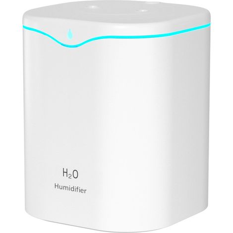 Humidificateur de bureau ultrasonique avec double buse et fonction d'aromathérapie USB - Brumisateur haute capacité pour l'humidification de l'air ambiant (1/5)
