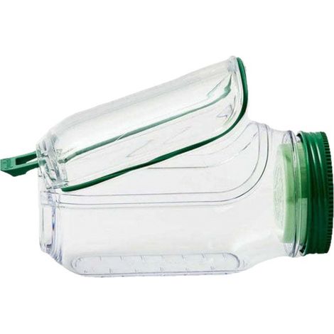 Fiambrera hermética con apertura lateral y compartimentos extraíbles, recipientes separados para alimentos secos y húmedos — verde (1 unidad) (1/5)