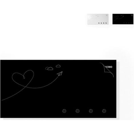 Moderner Wand-Schlüsselhalter Magnettafel Love Mail - Schwarz (1/5)