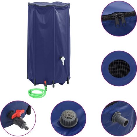 Maison Exclusive - Serbatoio Acqua con Rubinetto Pieghevole 380 L in PVC