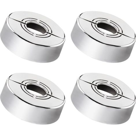 4er-Set Duschmischer-Rosetten, 3 Größen in 1, Heizkörperrohr-Rosettenabdeckung, geteilte Wasserhahn-Rosette für Ø 20 mm, Ø 25 mm, Ø 33 mm, Duschhahn und Heizkörperzubehör