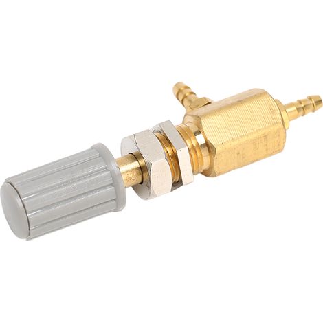 Valve de régulation d'eau dentaire en cuivre en forme de T, valve de pied dentaire universelle pour unité de turbine de fauteuil dentaire 0,12 po (1/5)