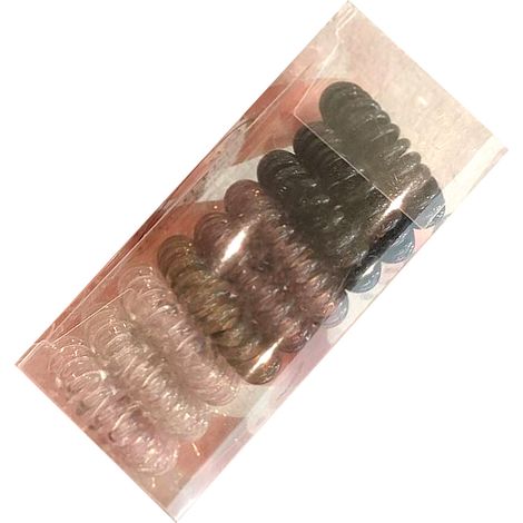 Élastiques à cheveux en spirale, confortables et en forme de cordon de téléphone, pour filles, dégradé noir. (1/5)