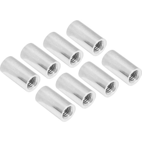 Satz mit 20 runden M6 x 1,0 Verbindungsmuttern, 20 mm Innengewinde, Edelstahl, für den Innenbereich (1/5)