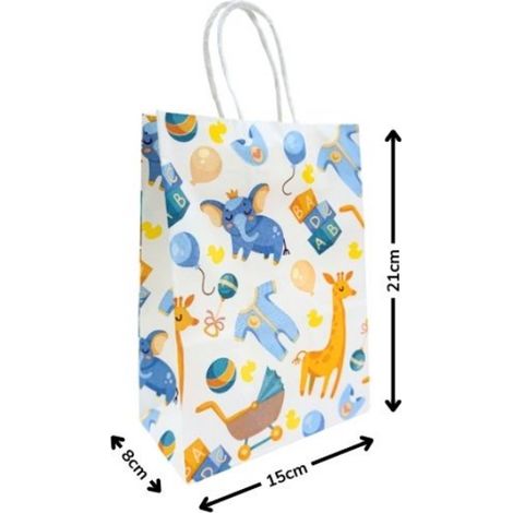 Sacchetti regalo per neonato - Blu - 6 pezzi