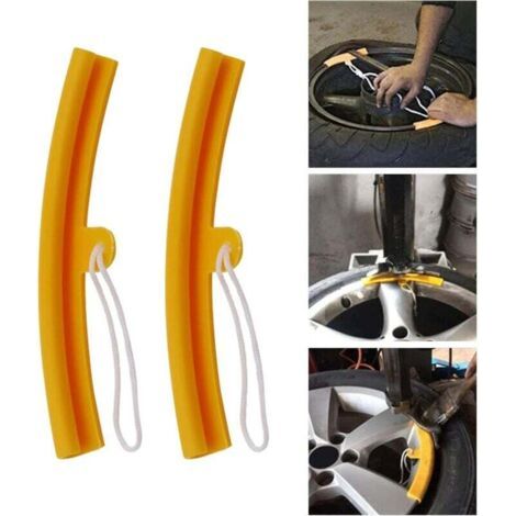 Protection de Jante avec Trous et Cordes,Protection de Jante avec Trous et Cordes Protecteur,Outil de Protection de Roue de Jante pour Moto Bicyclettes, Démonte-Pneu Vélo-2pack