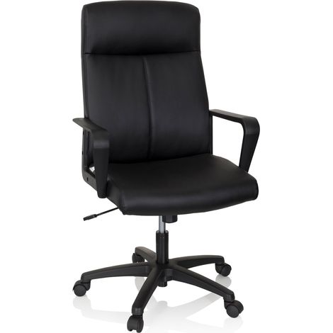 Bürostuhl / Chefsessel LISSO Kunstleder schwarz hjh OFFICE (1/5)