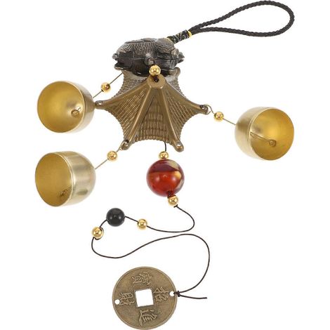 Carillon éolien à suspendre à la porte, couleur café, 44 x 7 x 7 cm, style rustique, pour la décoration intérieure (1 pièce) (1/5)