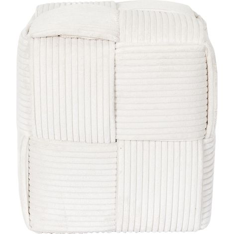 Pouf cotele tresse beige 36x38x36 cm