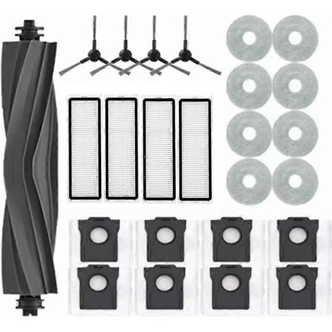 Set da 25 pezzi per l'aspirapolvere robot Dreame Bot L10s Plus: spazzola principale, filtro, sacchetto raccoglipolvere e accessori di ricambio resistenti. (1/5)